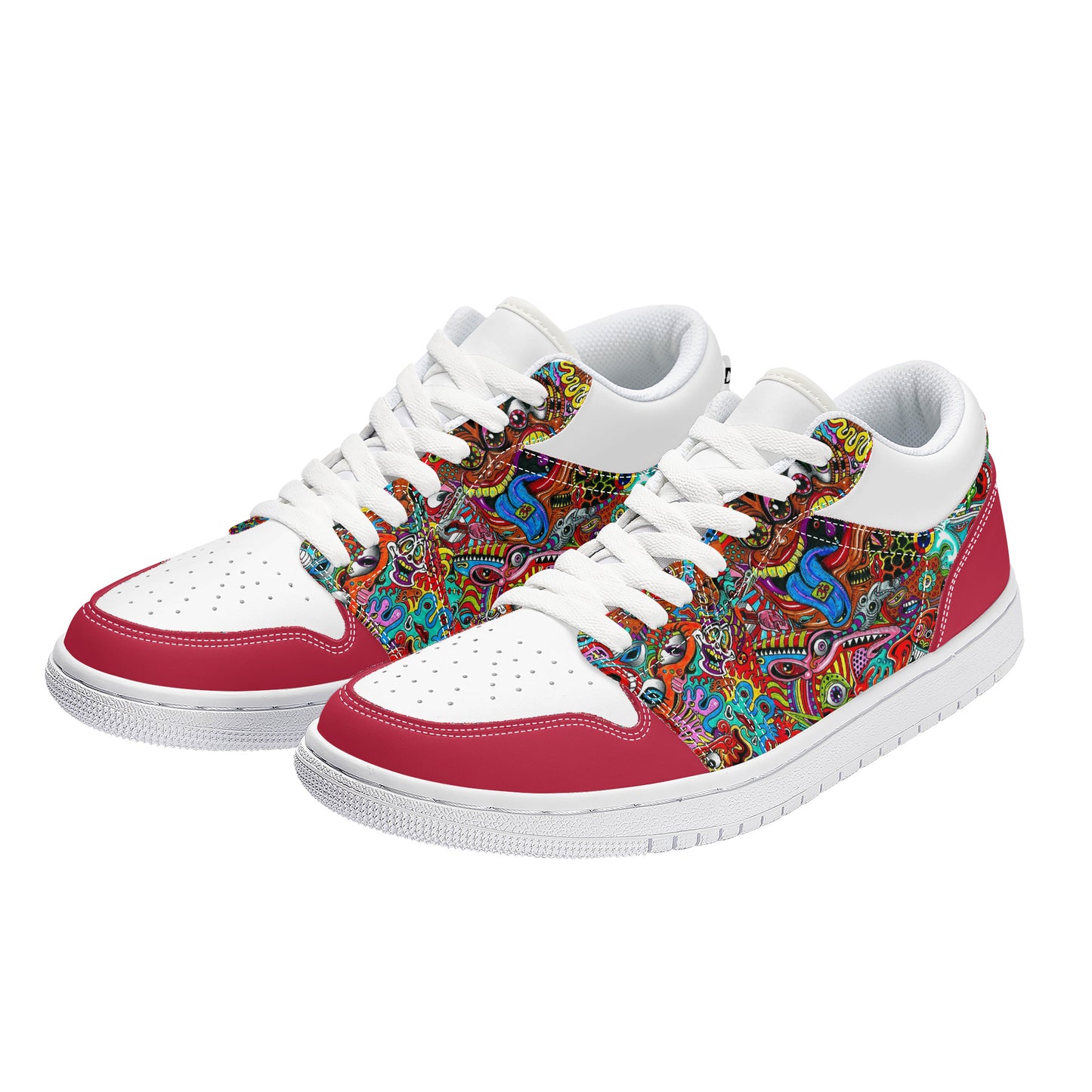 KPD Shoes - Red White Cartoon