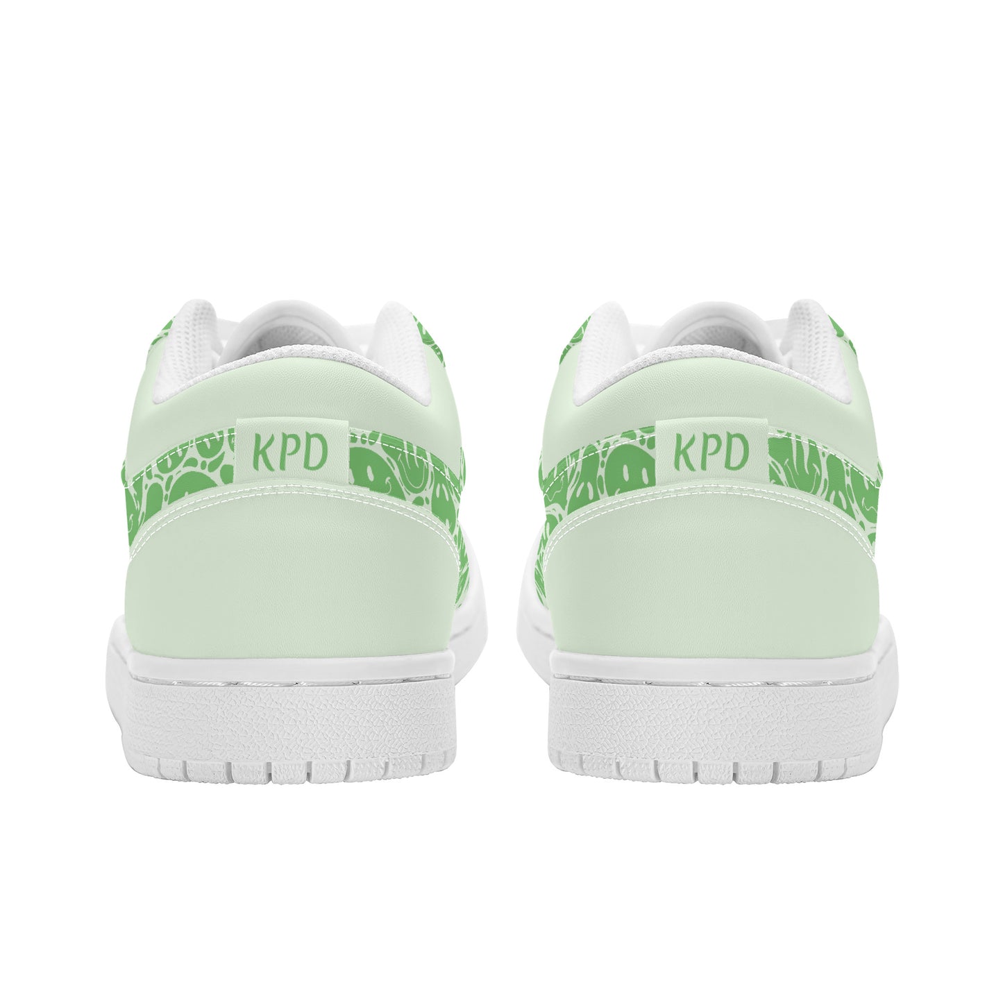 Mint Green Smiley Face - Skate Sneakers