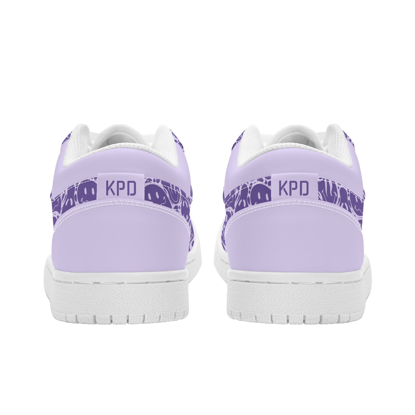 Dark Purple Smiley Face  - Skate Sneakers