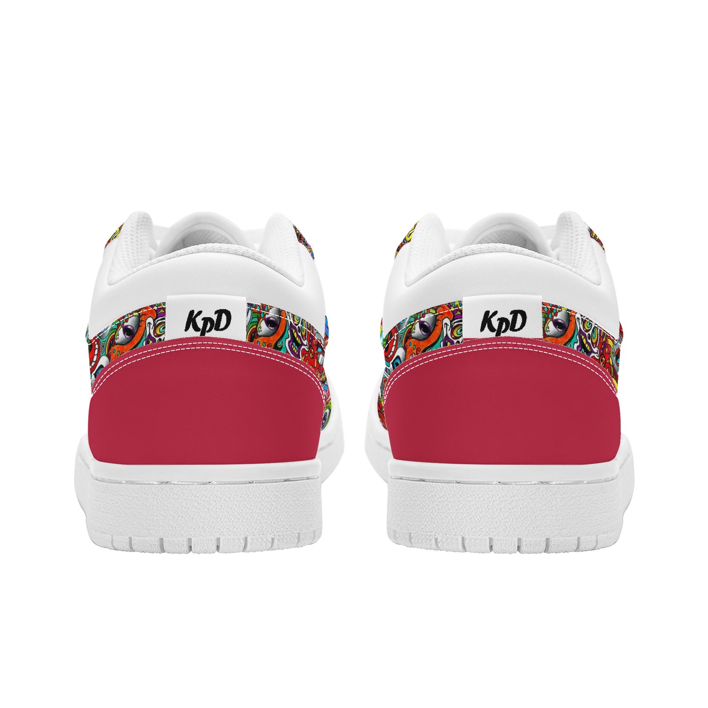 KPD Shoes - Red White Cartoon