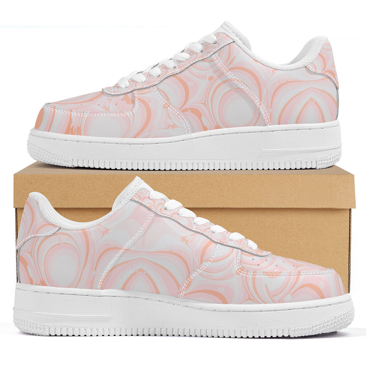 Kapada Orange Pattern Sneaker