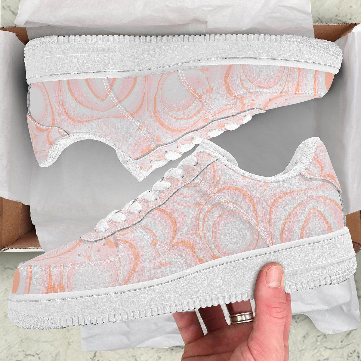 Kapada Orange Pattern Sneaker