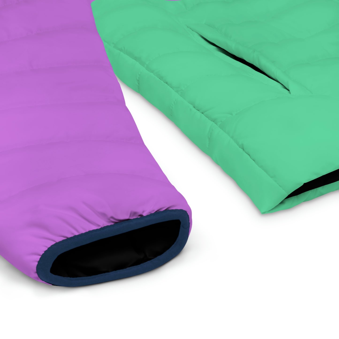 Kapada - Green Purple Design for Winter Puffer Jacket